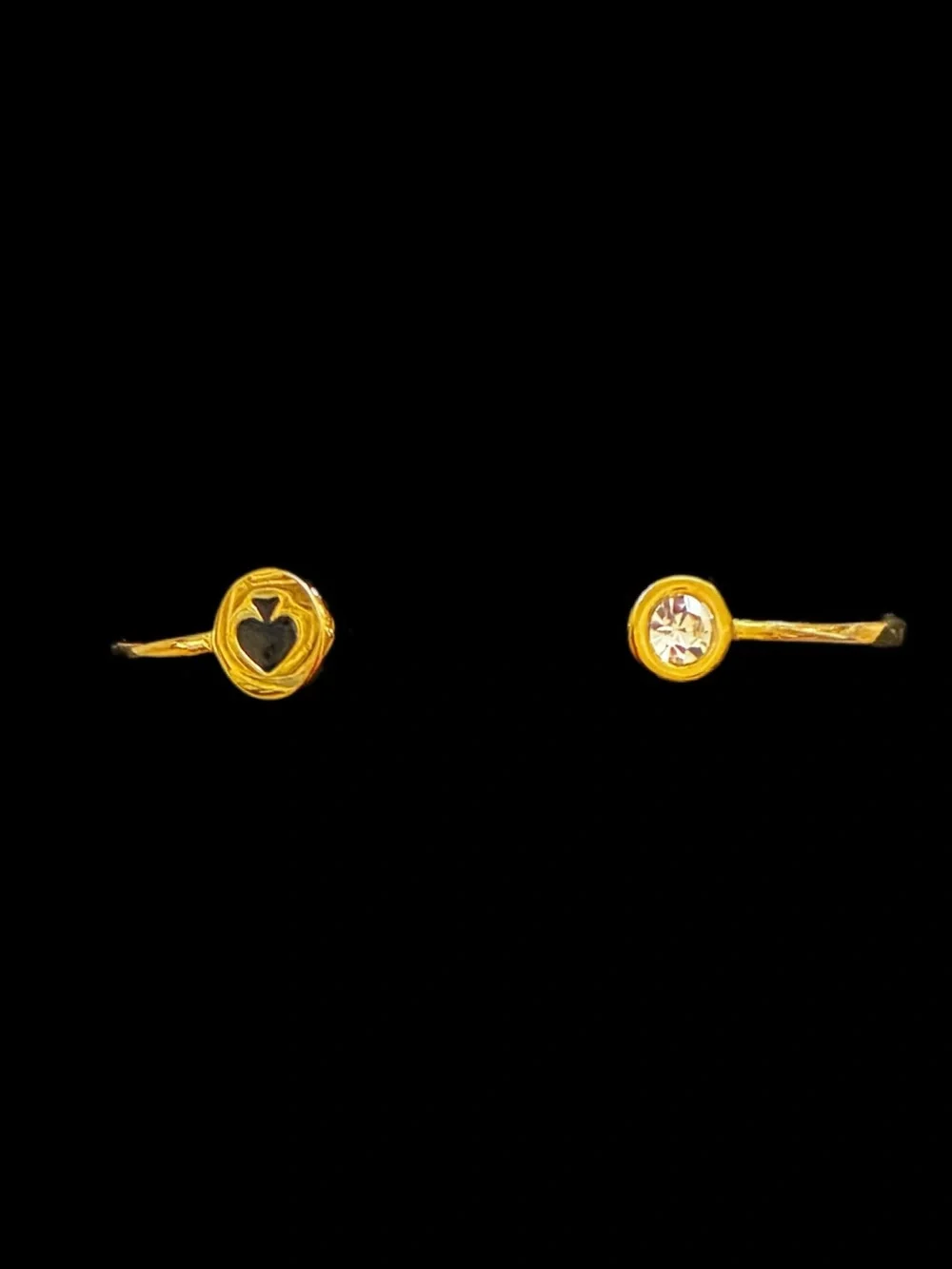 Kate Spade New York Gold Tone enamel, & crystal hinged cuff bracelet
